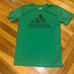 Adidas boys green short sleeve- worn once